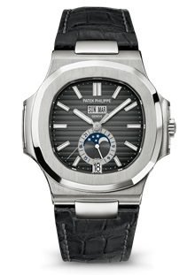 Nautilus acciaio fase lunare valijoux 7750