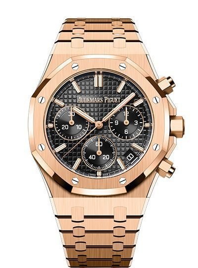 Royal Oak oro rosa/nero automatico