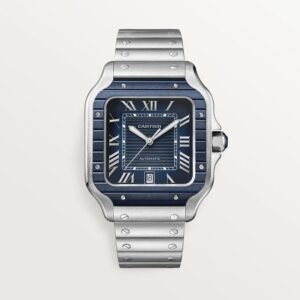 Santos acciaio/blue 39.8mm eta 2836.2