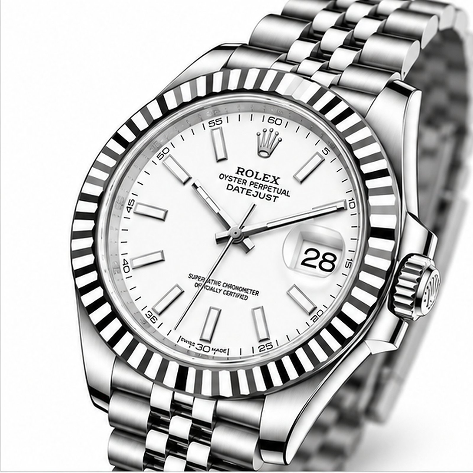 Datejust Acciaio Quadrante Bianco ETA 2836.2 - immagine 4