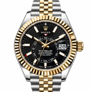 Sky Dweller Acciaio Oro Giallo Quadrante Nero ETA 2836.2