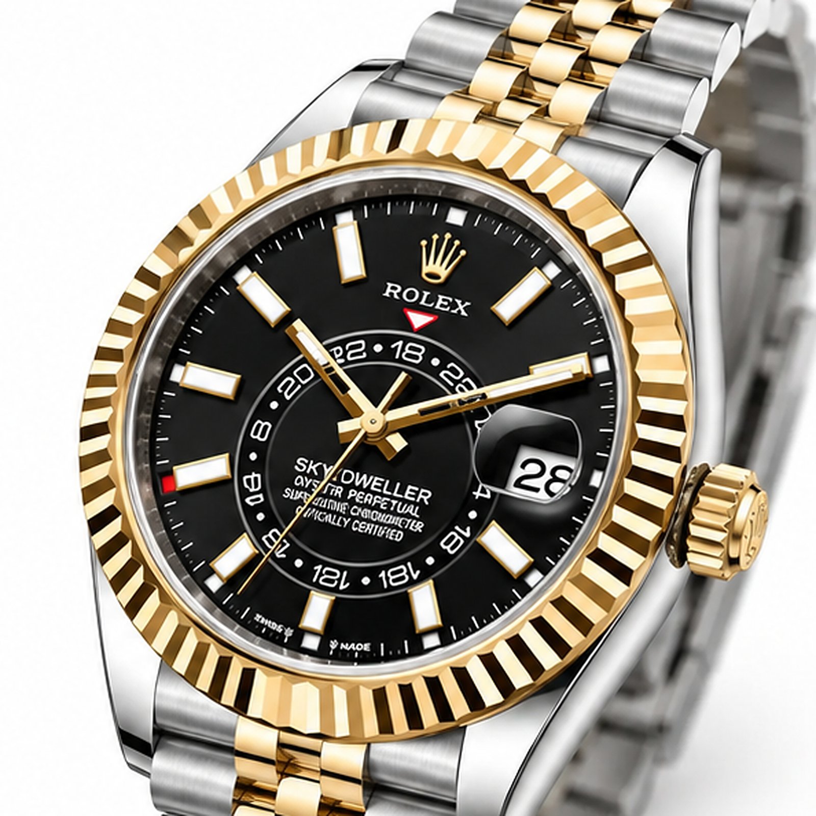 Sky Dweller Acciaio Oro Giallo Quadrante Nero ETA 2836.2 - immagine 2