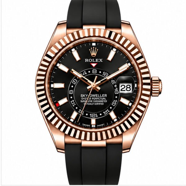 Sky Dweller Caucciù Everose Quadrante Nero ETA 2836.2