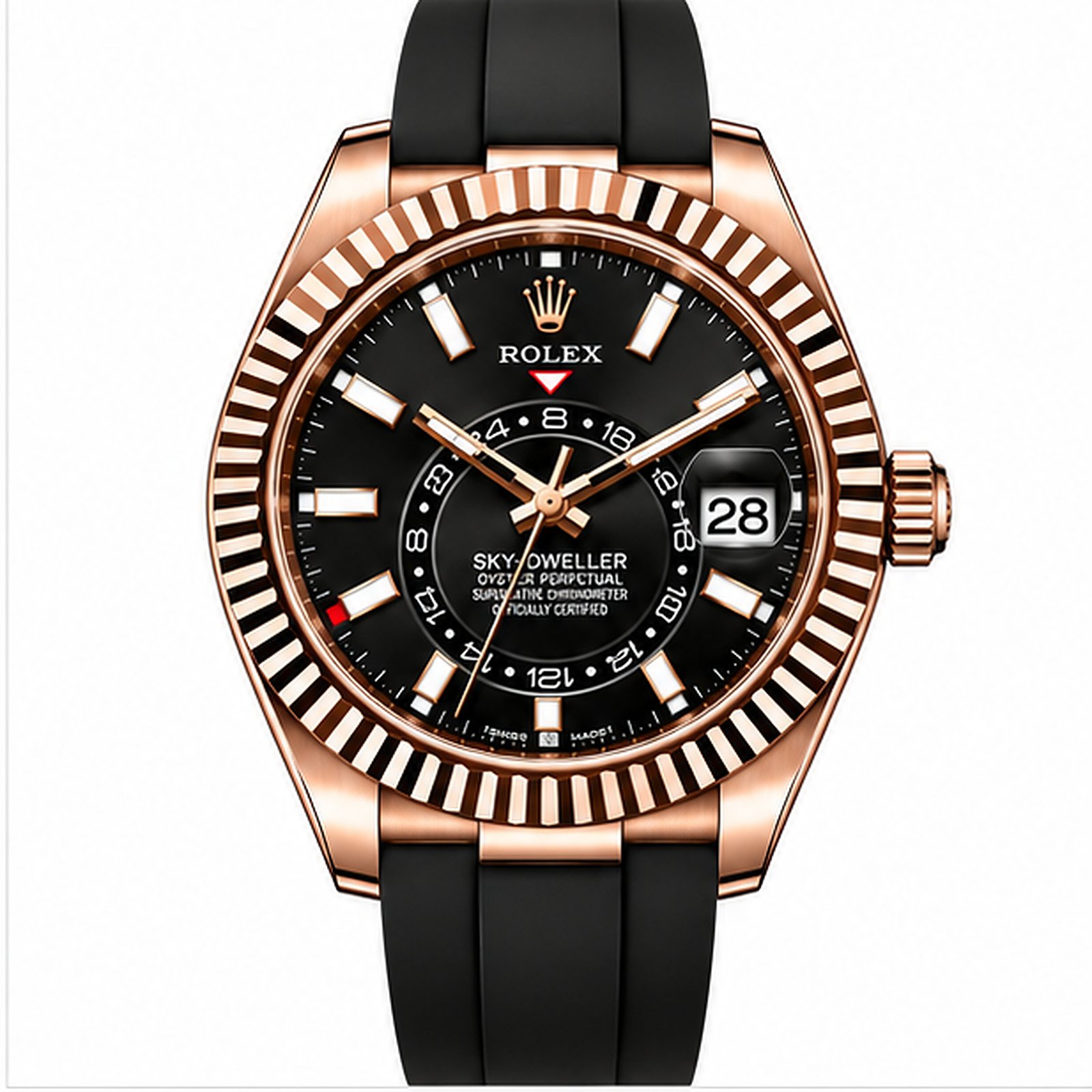 Sky Dweller Caucciù Everose Quadrante Nero ETA 2836.2