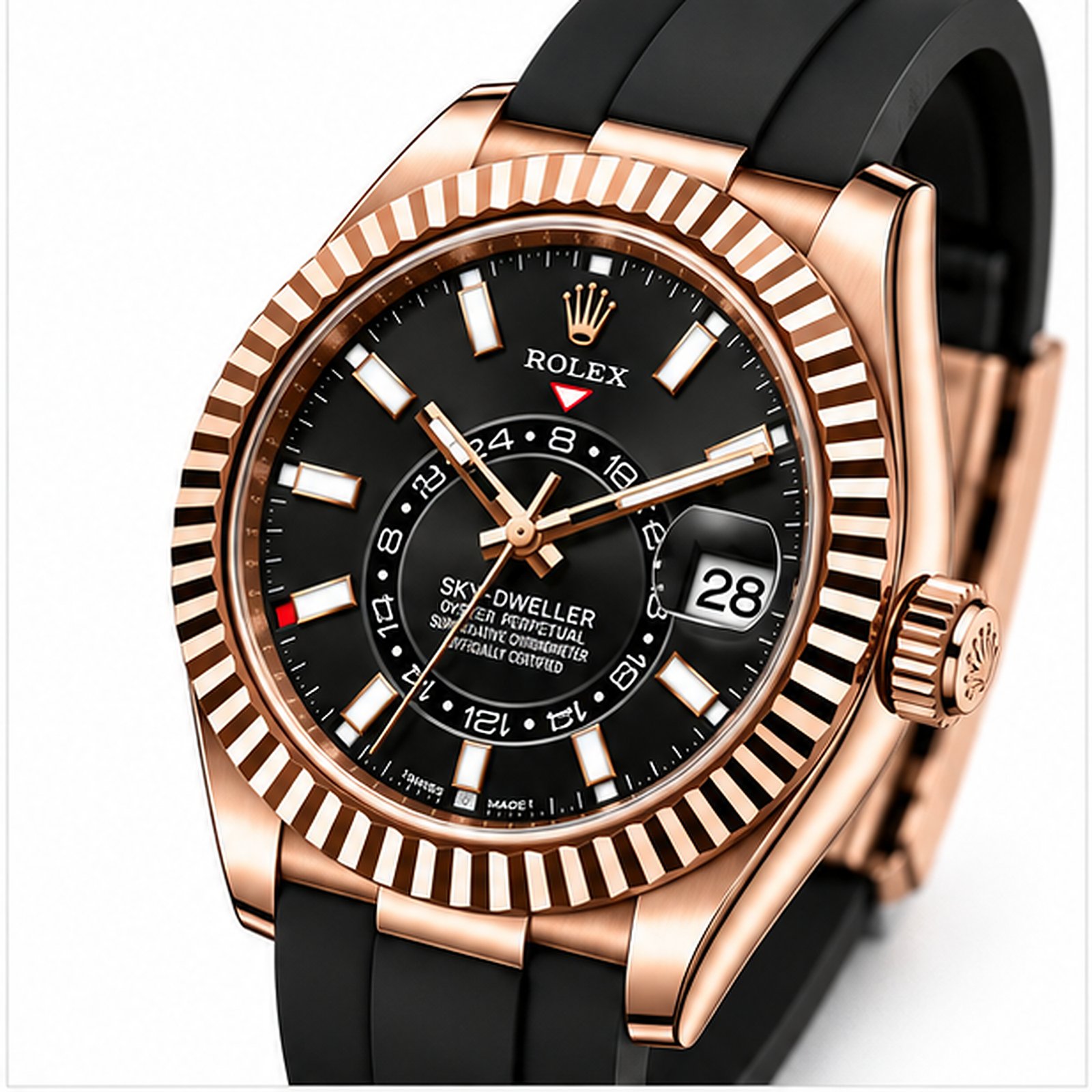 Sky Dweller Caucciù Everose Quadrante Nero ETA 2836.2 - immagine 4