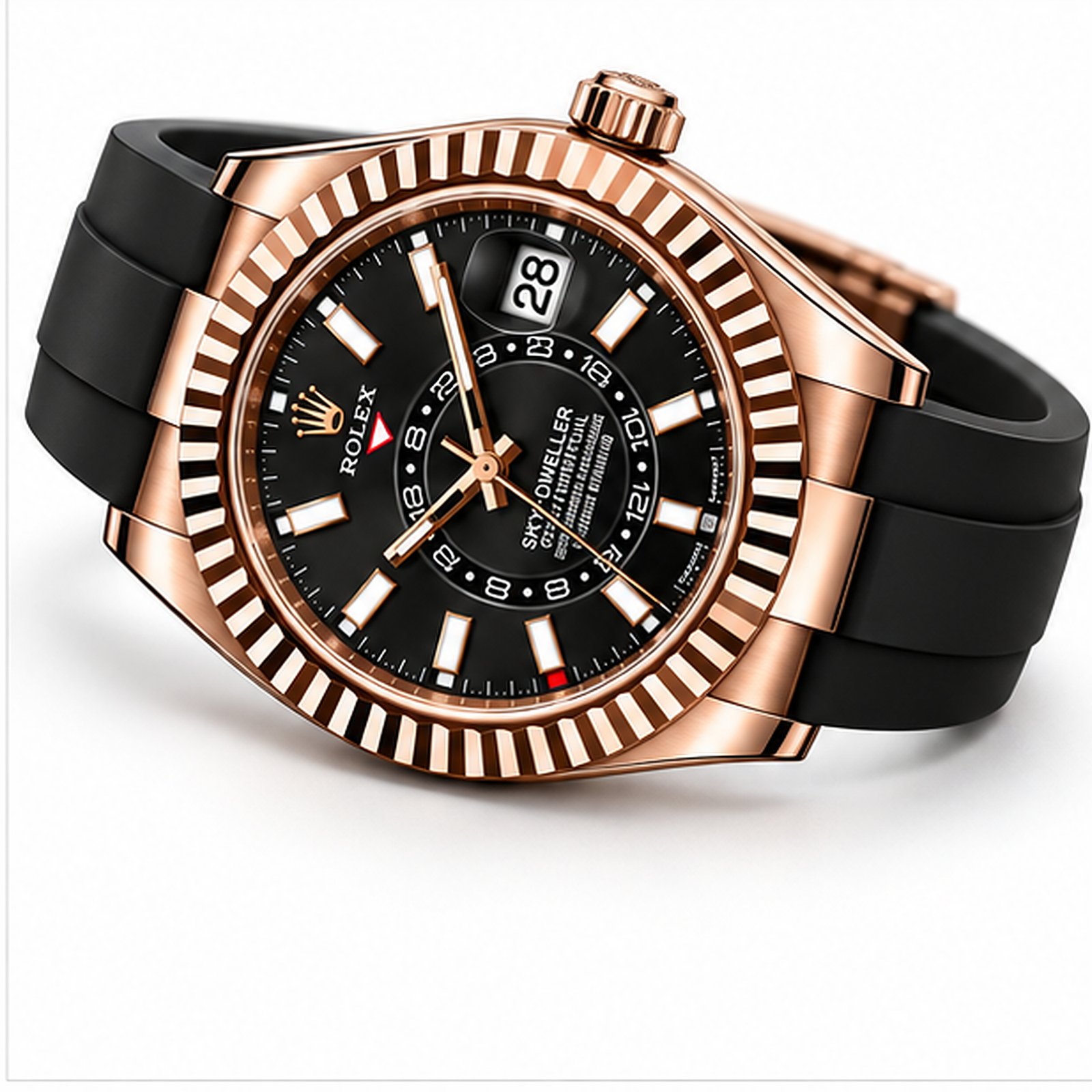Sky Dweller Caucciù Everose Quadrante Nero ETA 2836.2 - immagine 3