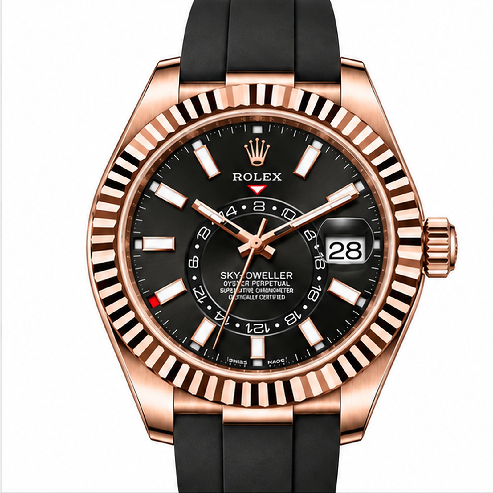 Sky Dweller Caucciù Everose Quadrante Nero ETA 2836.2