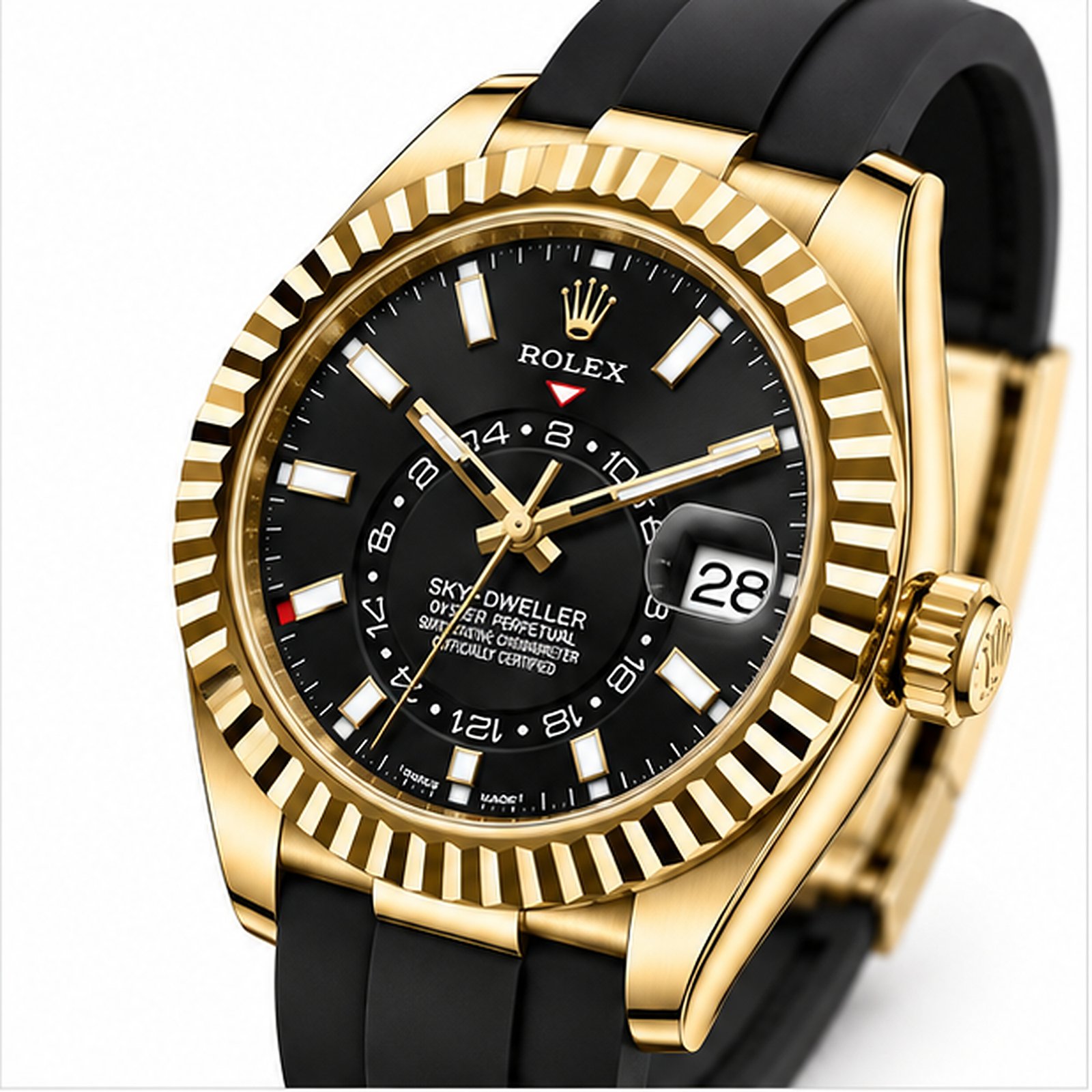 Sky Dweller Caucciù Oro Giallo Quadrante Nero ETA 2836.2 - immagine 3
