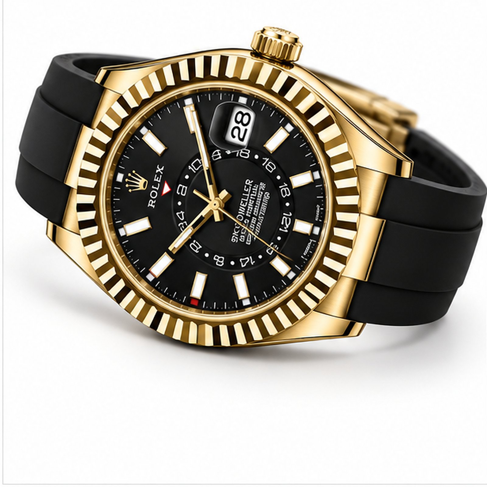 Sky Dweller Caucciù Oro Giallo Quadrante Nero ETA 2836.2 - immagine 2