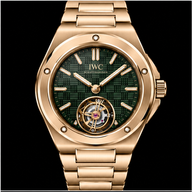 iwc ingenieur tourbillon oro quadrante verde