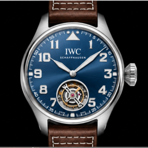 iwc big pilot's watch tourbillon quadrante blu
