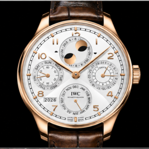 iwc portugieser perpetual calendar oro rosa quadrante bianco