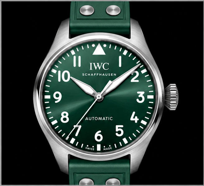 iwc big pilot's watch automatic quadrante verde