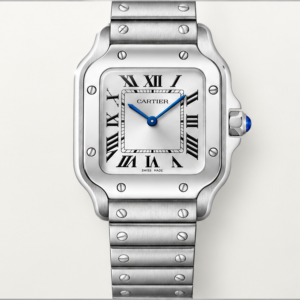 cartier santos acciaio quadrante argentato