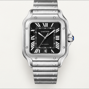 cartier santos automatico acciaio quadrante nero