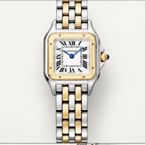 cartier panthère bicolore oro giallo quadrante bianco