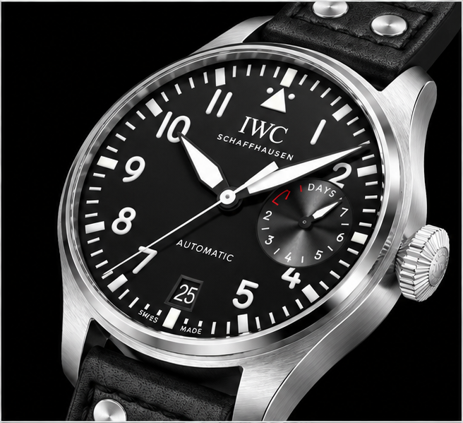 iwc big pilot's watch automatic 7 days power reserve nero