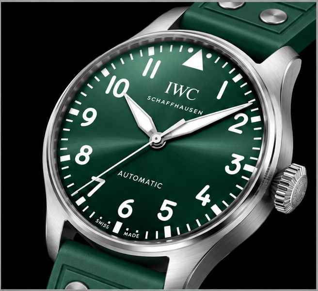 iwc big pilot's watch automatic quadrante verde