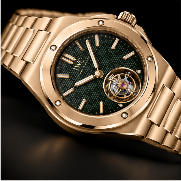 iwc ingenieur tourbillon oro quadrante verde