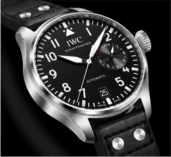 iwc big pilot's watch automatic 7 days power reserve nero