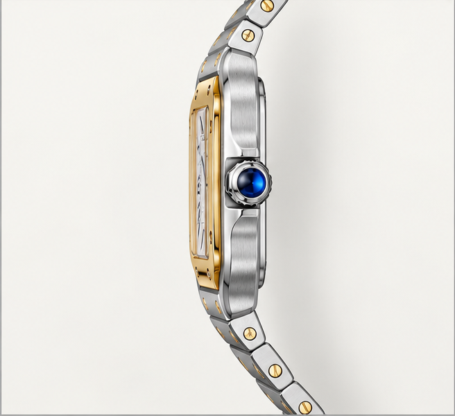 cartier santos bicolore automatico quadrante bianco