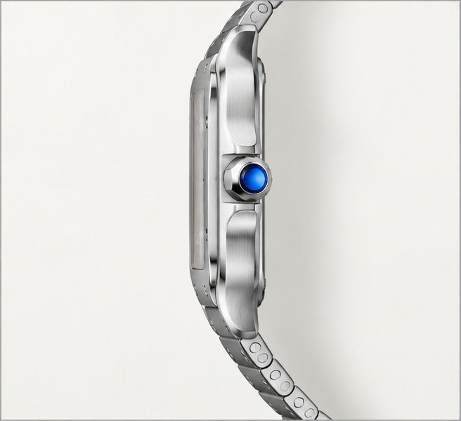 cartier santos automatico acciaio quadrante nero