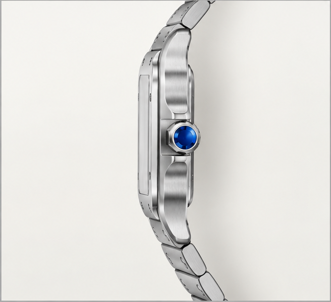 cartier santos automatico acciaio quadrante verde