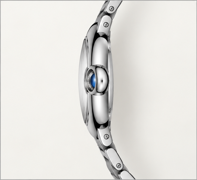 cartier ballon bleu automatic acciaio quadrante argento