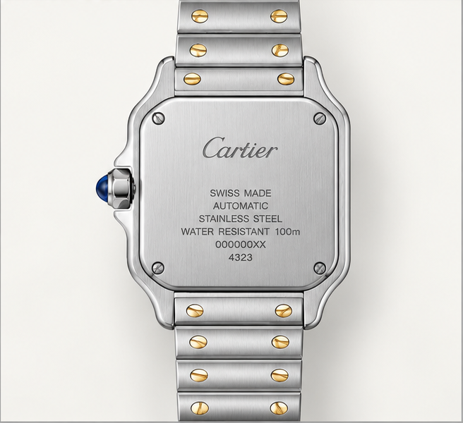 cartier santos bicolore automatico quadrante bianco