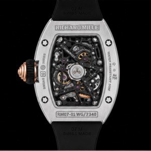 richard mille rm 07 01 automatic white gold cinturino nero