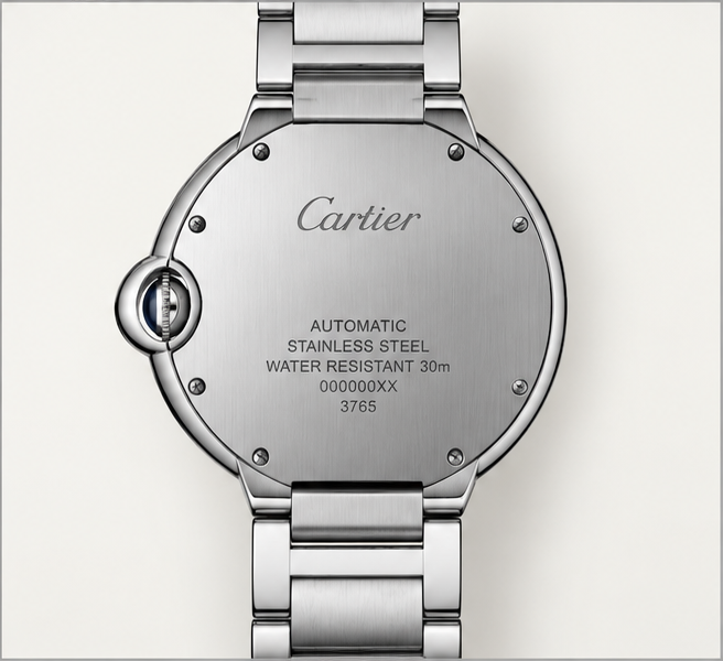 cartier ballon bleu automatic acciaio quadrante argento