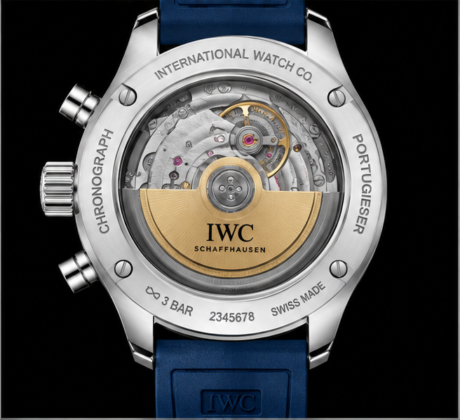 iwc portugieser chronograph quadrante bianco blu