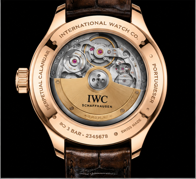 iwc portugieser perpetual calendar oro rosa quadrante bianco