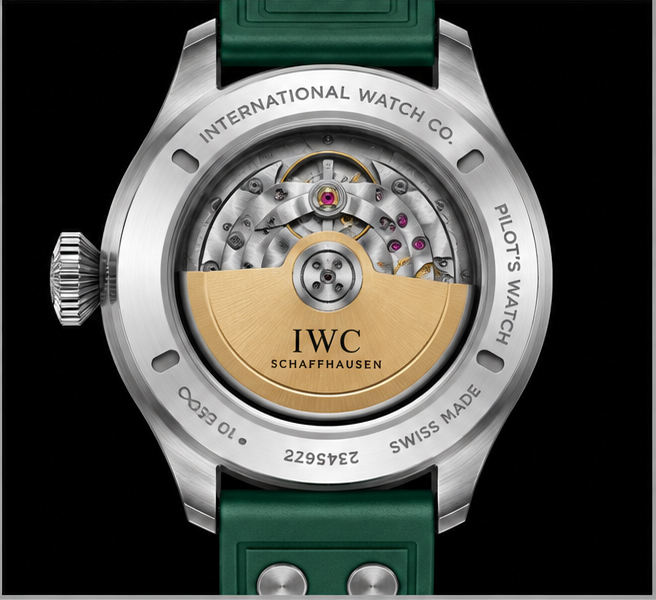 iwc big pilot's watch automatic quadrante verde