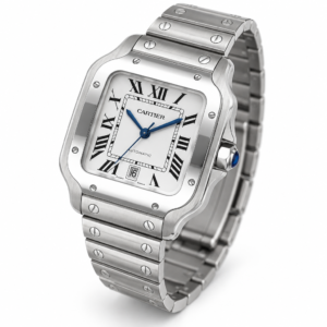 Cartier Santos di Cartier Acciaio Quadrante Bianco
