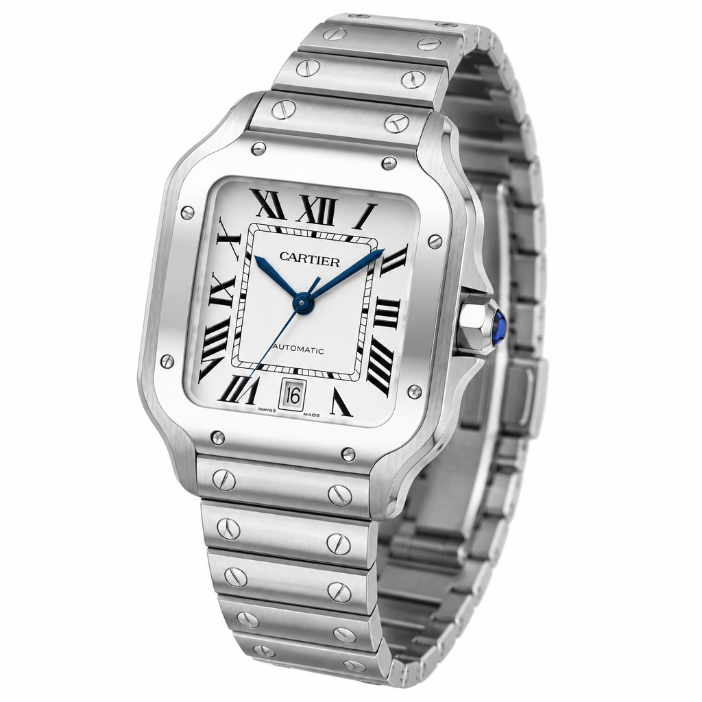 Cartier Santos di Cartier Acciaio Quadrante Bianco