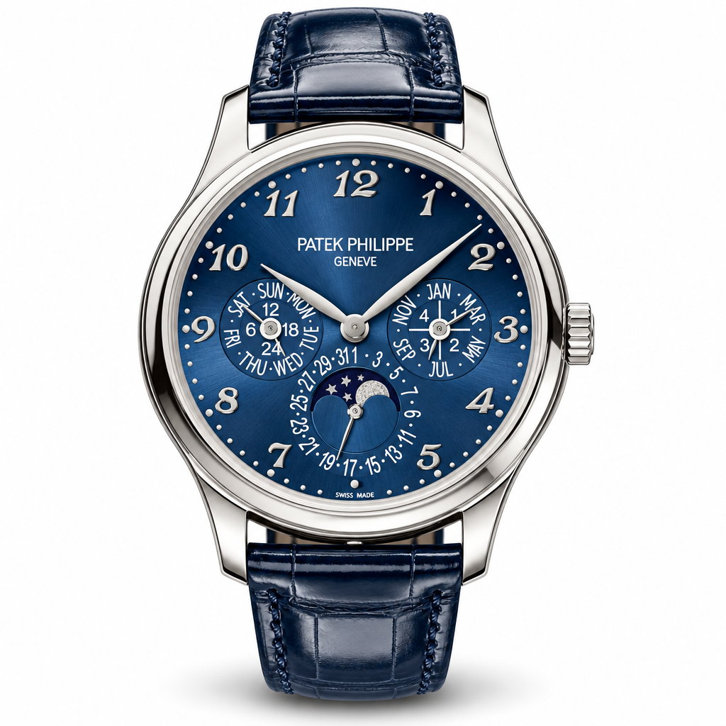 Patek Philippe Calatrava Calendario Perpetuo Quadrante Blu - immagine 2