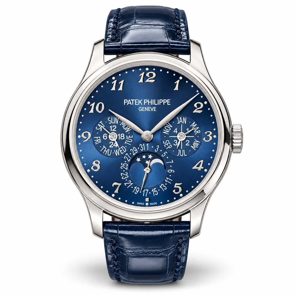 Patek Philippe Calatrava Calendario Perpetuo Quadrante Blu - immagine 4