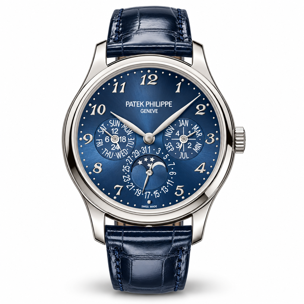 Patek Philippe Calatrava Calendario Perpetuo Quadrante Blu - immagine 3