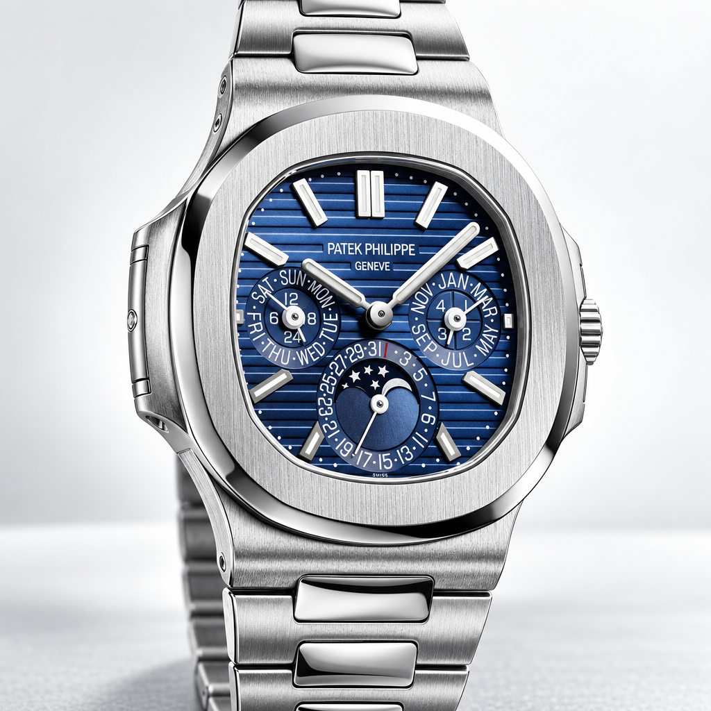 Patek Philippe Nautilus Calendario Perpetuo Quadrante Blu - immagine 4