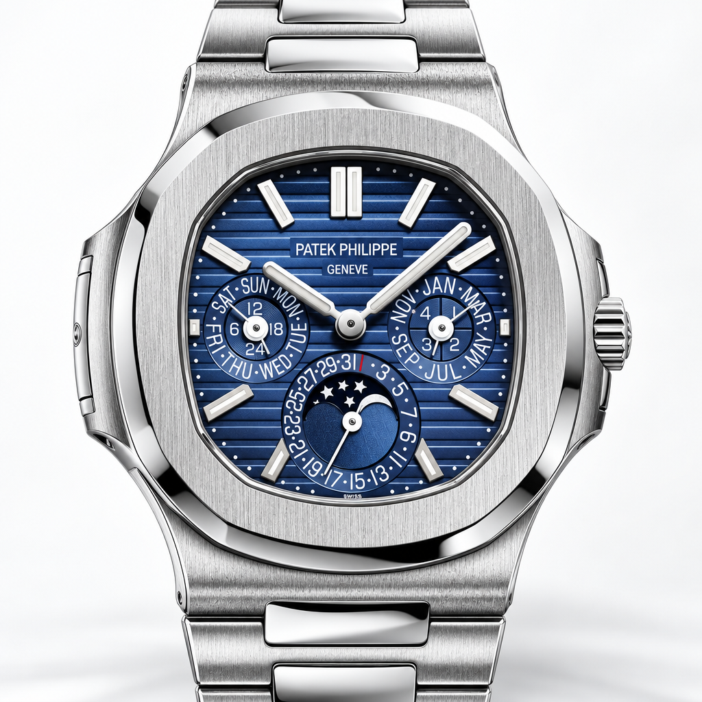 Patek Philippe Nautilus Calendario Perpetuo Quadrante Blu - immagine 3