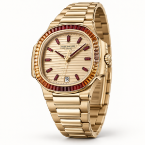 Patek Philippe Nautilus Oro con Lunetta Pietre