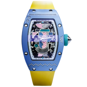 richard mille rm 07 01 coloured ceramics pastel blue cinturino giallo
