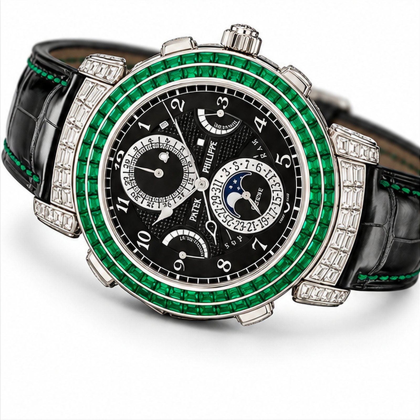 Patek Philippe Grand Complications Emerald Quadrante Nero - immagine 3